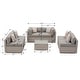 preview thumbnail 7 of 18, COSIEST 7-Piece Outdoor Sectional Wicker Sofa With Pillows, Coffee Table - N/A