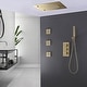 preview thumbnail 34 of 39, LED 4-Way Complete Rain and Waterfall Shower System with 3 body Jets and High-pressure Handheld, Ceiling Mounted