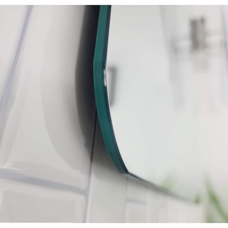 Tener 19 in. W x 27 in. H Rectangular Polished Frameless Bathroom Vanity Mirror - 19"w x 27" h