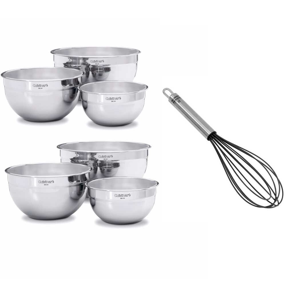 Shop Cuisinart Stainless Steel Mixing Bowls Without Lids Set Of 6 Overstock 22158927