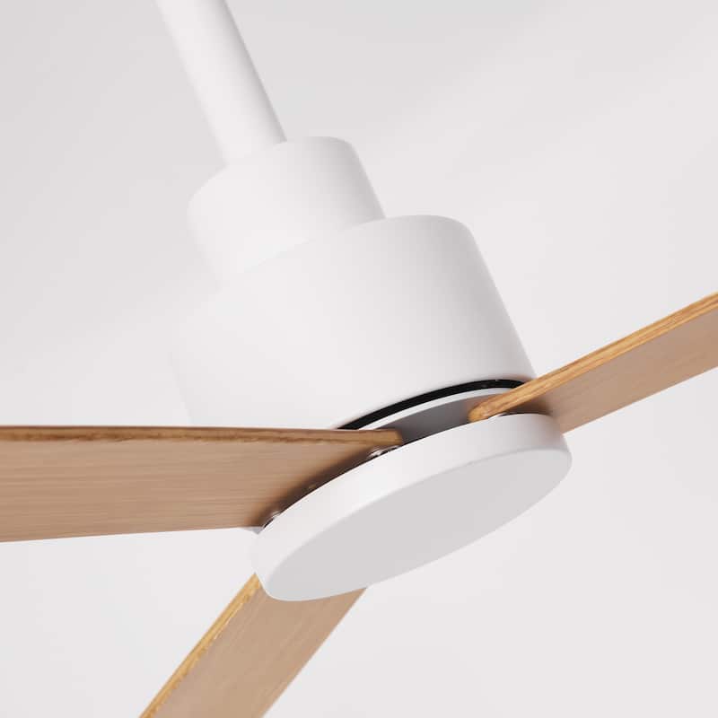 52-inch Farmhouse White Remote Indoor Ceiling Fan without Lights