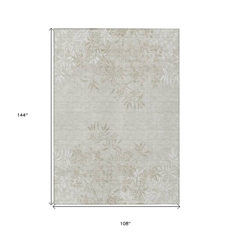HomeRoots Floral Transitional Rectangle Outdoor Rug