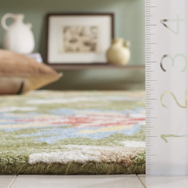 dimension image slide 0 of 2, SAFAVIEH Handmade Jardin Sibila Country Wool Rug
