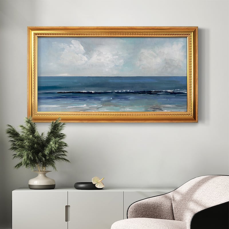 Blue Seas Premium Framed Canvas- Ready to Hang