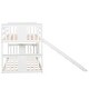 preview thumbnail 6 of 16, Twin Over Twin Solid Wood Bunk Bed with Slide and Built-in Ladder for Playful Practicality