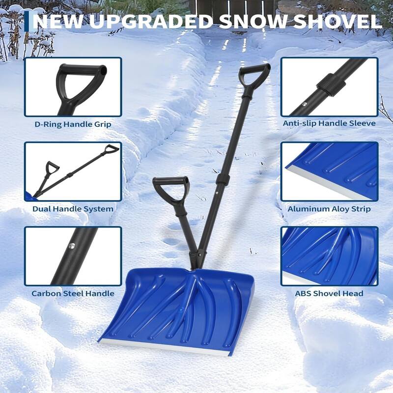 18-Inch Wide Blade Lightweight Snow Shovel