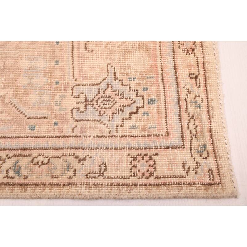 ECARPETGALLERY Hand-knotted Antalya Vintage Salmon Wool Rug - 8'0 x 10'10