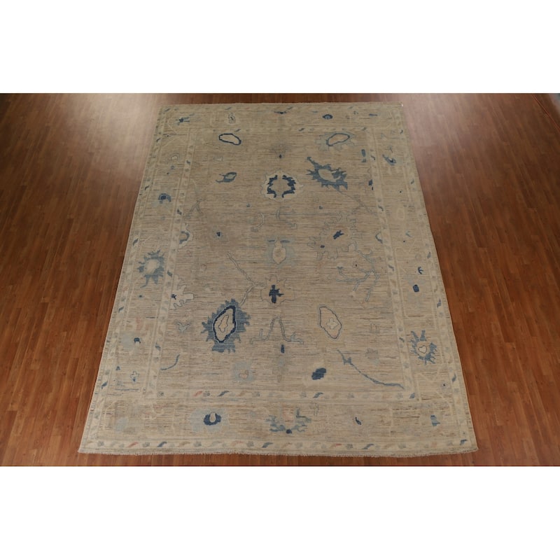 Oushak Oriental Area Rug Hand-knotted Wool Carpet - 10'0"x 13'5"