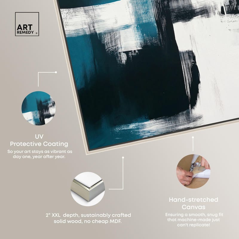 Weight of Teal Canvas by Art Remedy