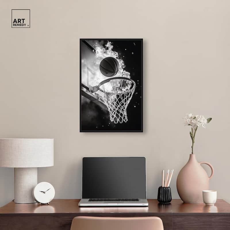 Scorch Some Hoops Canvas by Art Remedy