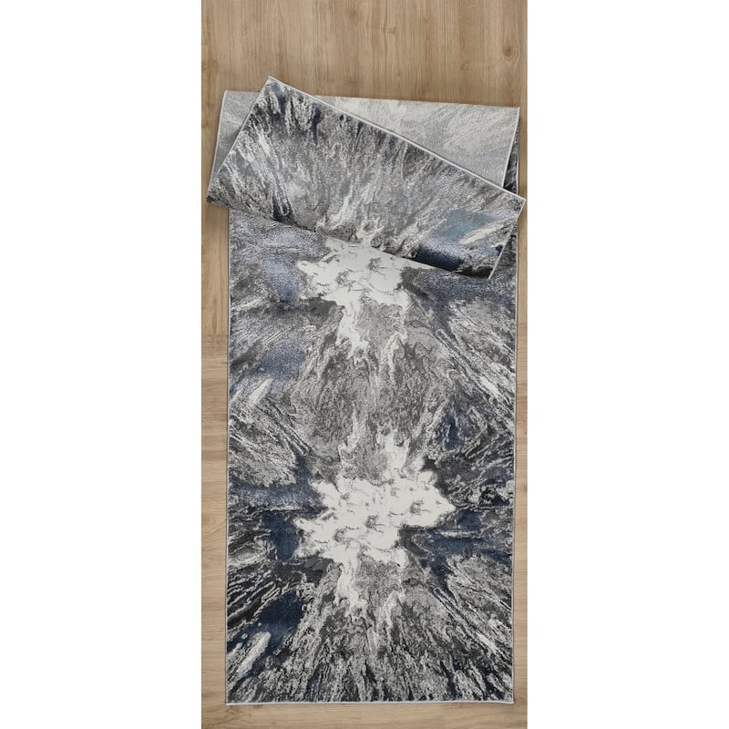 Inspire Collection Abstract Burst Area Rug