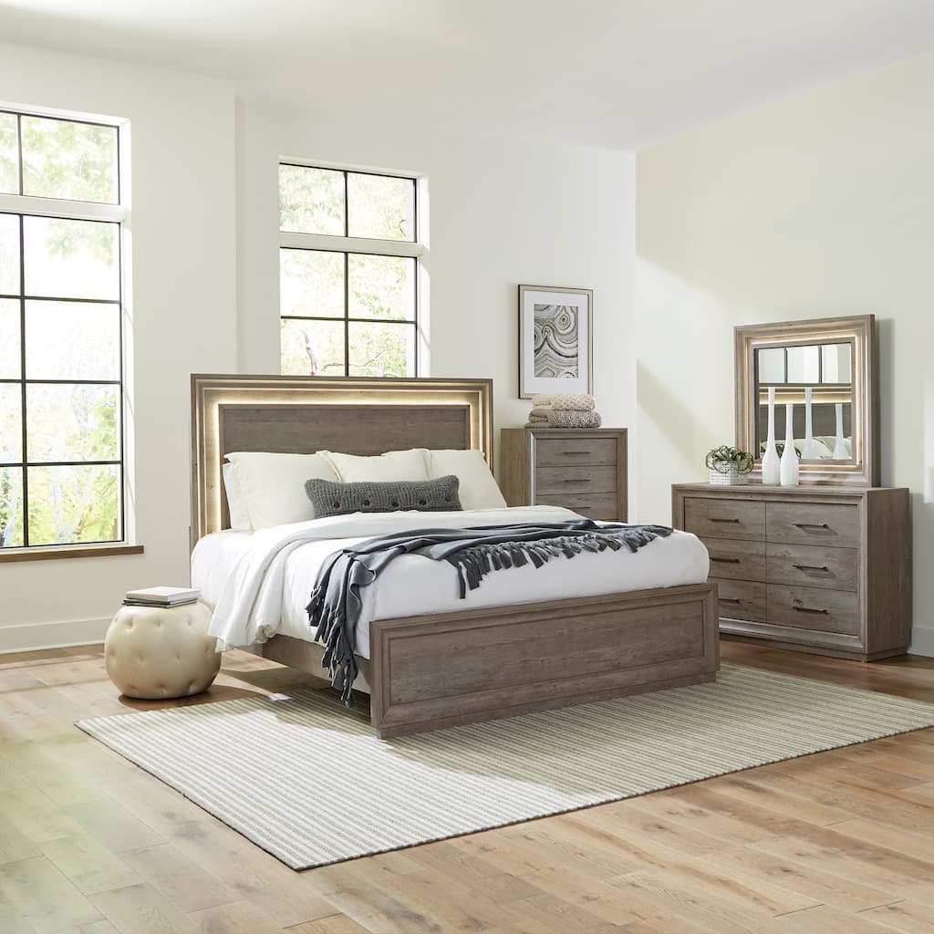 Liberty Furniture Horizons Panel Bedroom Set with Dresser & Mirror, Chest - King or Queen