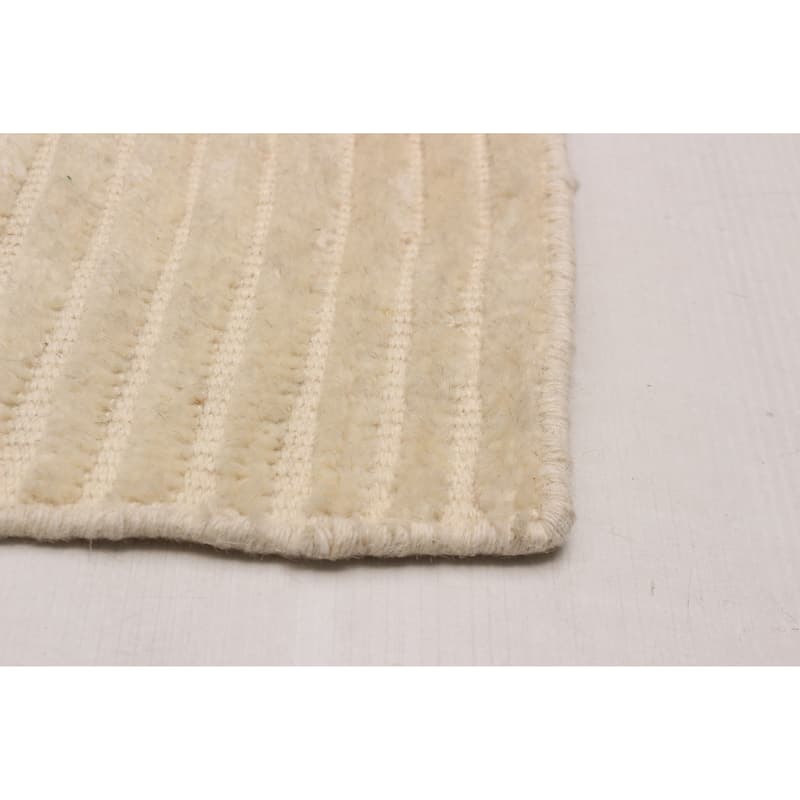 ECARPETGALLERY Hand-knotted Tangier Cream Wool Rug - 8'0 x 9'10