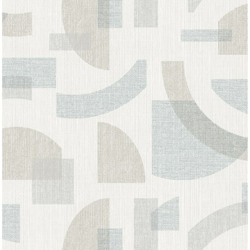 A-Street Prints Fulton Light Blue Shapes Wallpaper