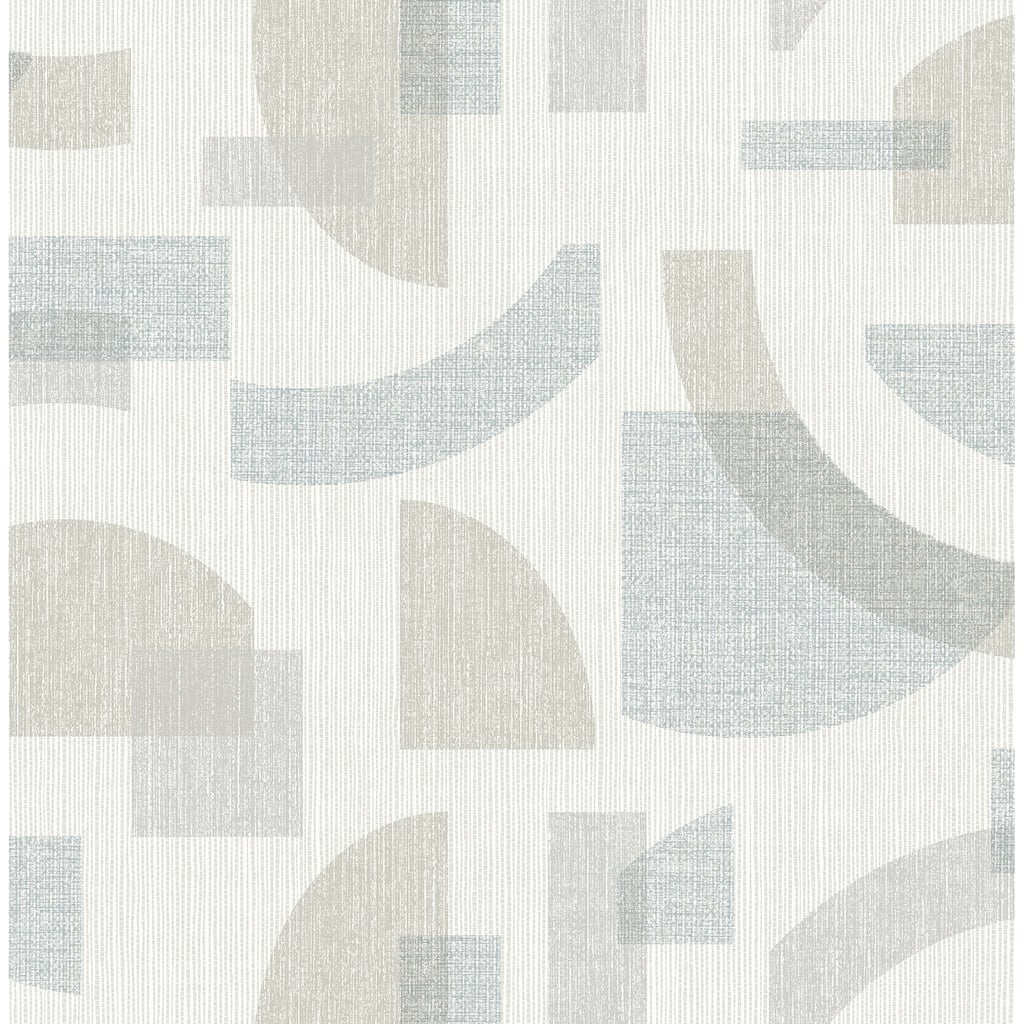 A-Street Prints Fulton Light Blue Shapes Wallpaper
