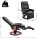 preview thumbnail 21 of 61, HomCom Faux Leather Adjustable Manual Swivel Base Recliner Chair with Comfortable and Relaxing Footrest