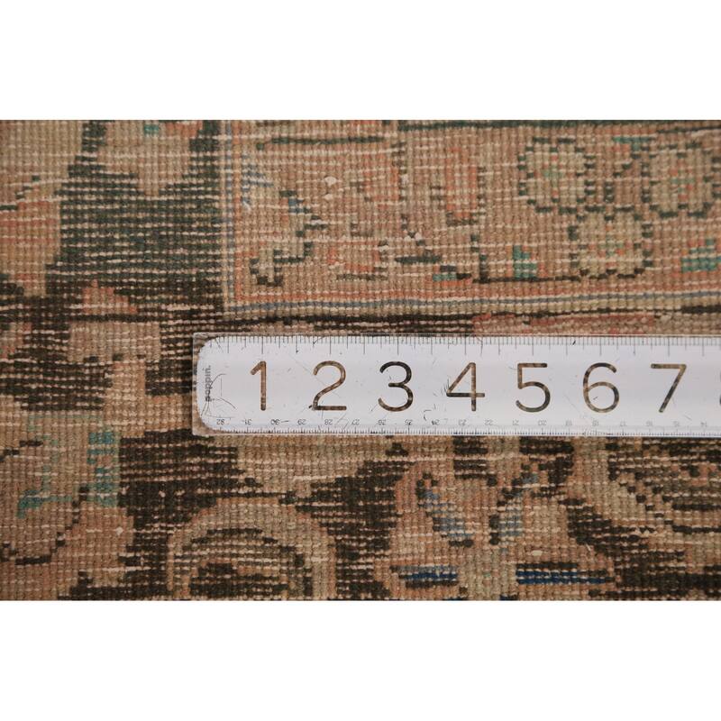 Traditional Floral Mashad Persian Rug Handmade Wool Carpet - 9'9"x 12'6"