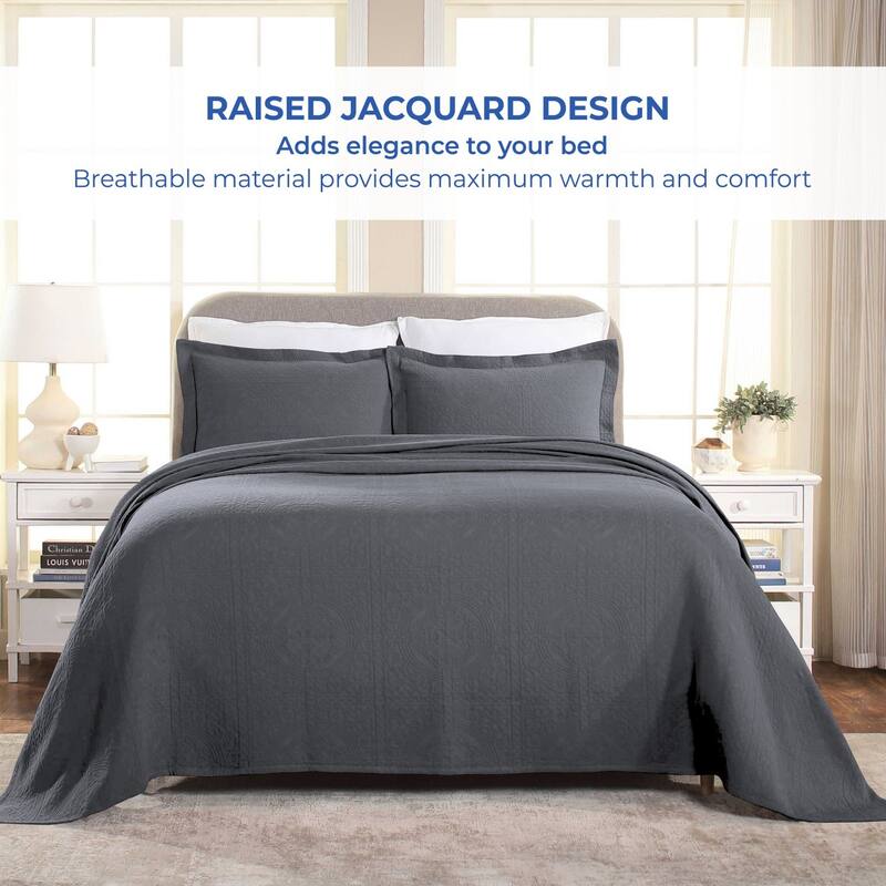 Superior Fleur De Lis Cotton Decorative Bedspread Set