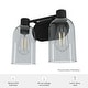 preview thumbnail 12 of 18, Hunter Lochemeade 2-Light Vanity Wall Light, Damp-Rated - Bathroom, Laundry - Modern Farmhouse, Contemporary, Industrial