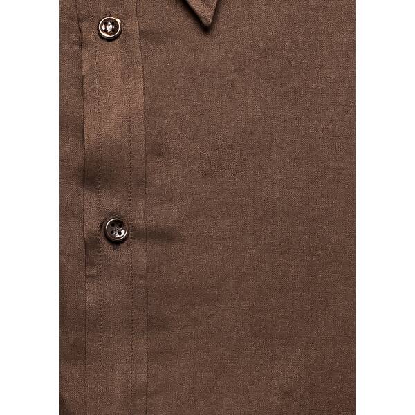 Shop Yves Saint Laurent Men S Cotton Point Collar Dress Shirt Brown Overstock 17167696