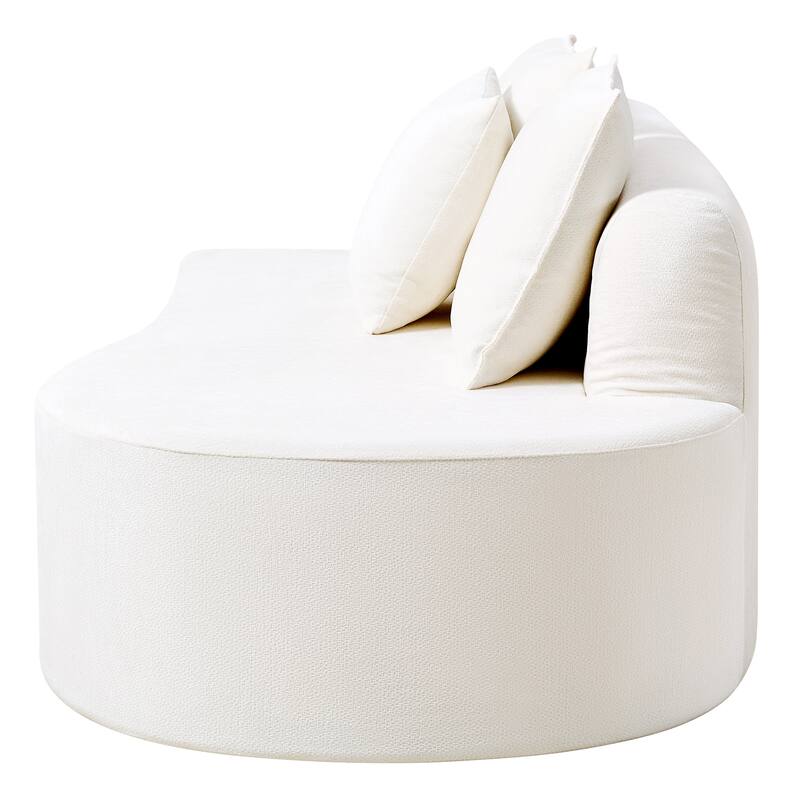 Christopher Knight Home - Curved Modular 138.6" Upholstered Sectional Sofa