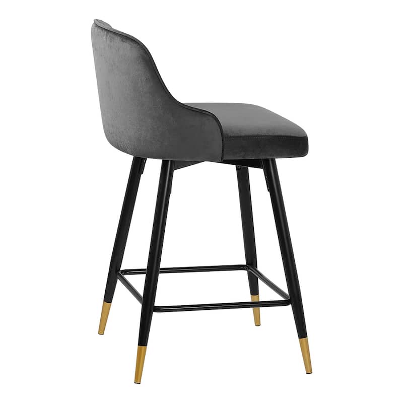 Modern Velvet Upholstered Swivel Counter/ Bar Stools Set of 2/4