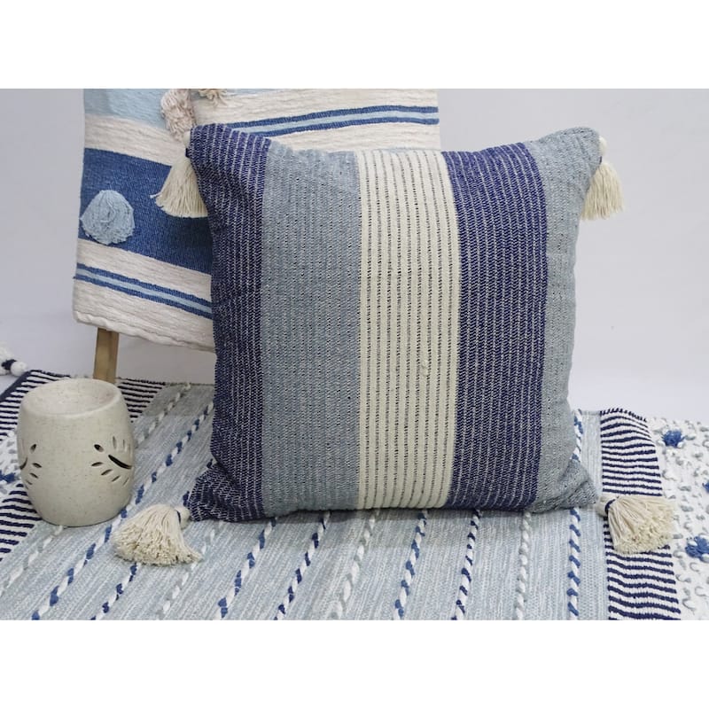 Vibhsa 18"x18" Handwoven Decorative Pillow