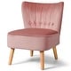 preview thumbnail 14 of 31, Costway Armless Accent Chair Tufted Velvet Leisure Chair Single Sofa