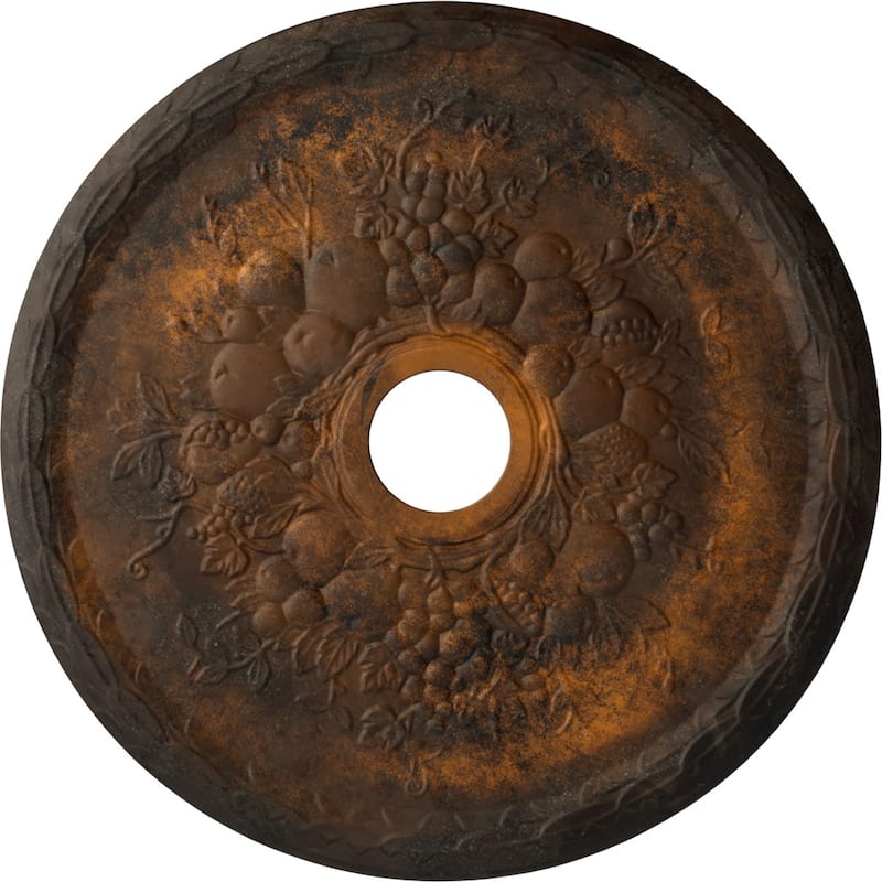 22 5/8"OD x 3 5/8"ID x 5/8"P Grape Ceiling Medallion