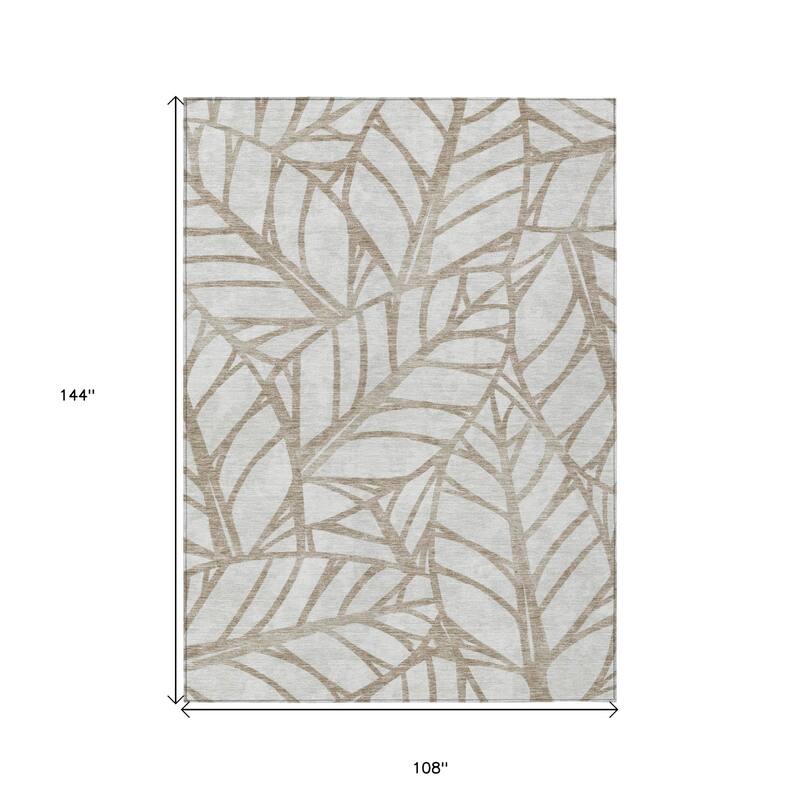 HomeRoots Floral Transitional Rectangle Outdoor Rug