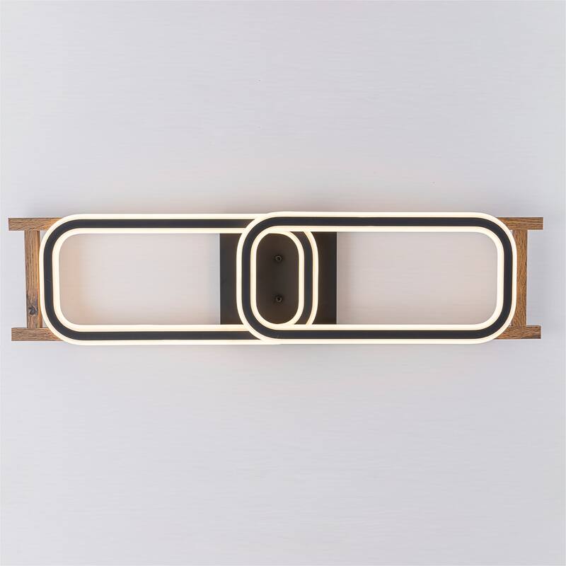 Modern Farmhouse Rectangle LED Semi Flush Mount