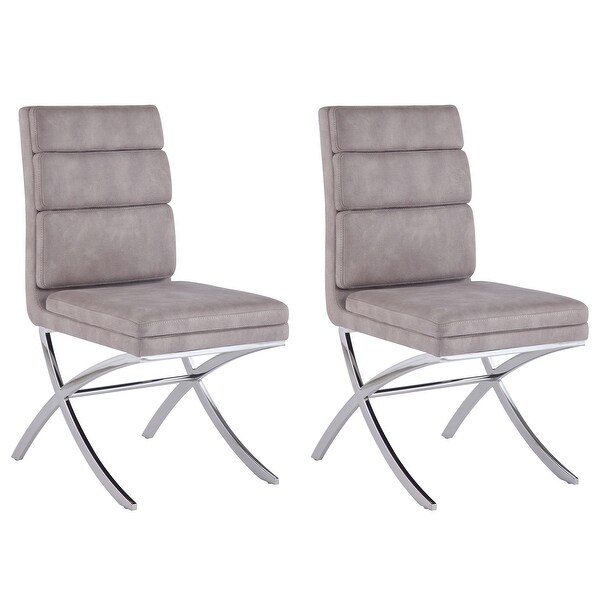 Somette May Modern Channel-Back Side Chair, Set of 2. Opens flyout.