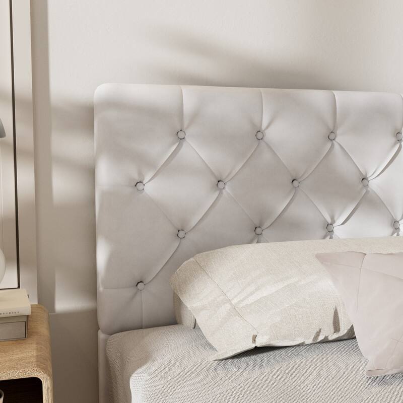 Plywood Frame Upholstered Platform Bed with Lift-up Storage Supported by Metal and Wooden Slats