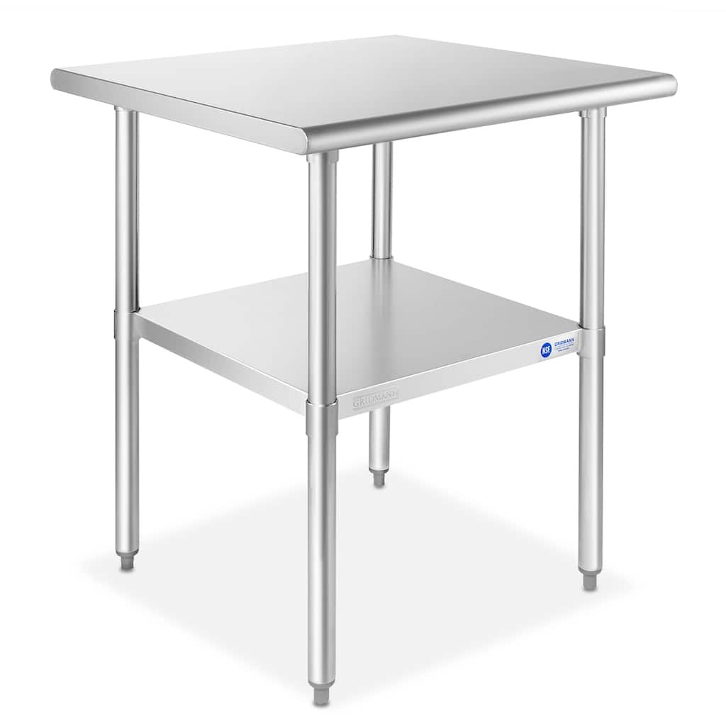 30 x 30in NSF Stainless Steel Prep and Work Table