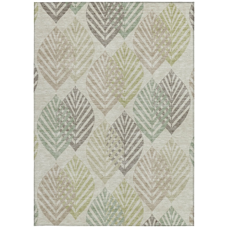 HomeRoots Floral Transitional Rectangle Outdoor Rug
