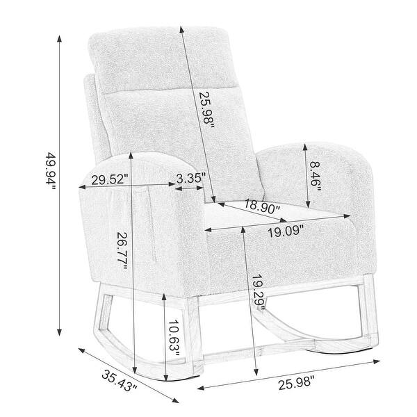 Teddy Accent Rocking Chair with Solid Wood Legs - Bed Bath & Beyond ...