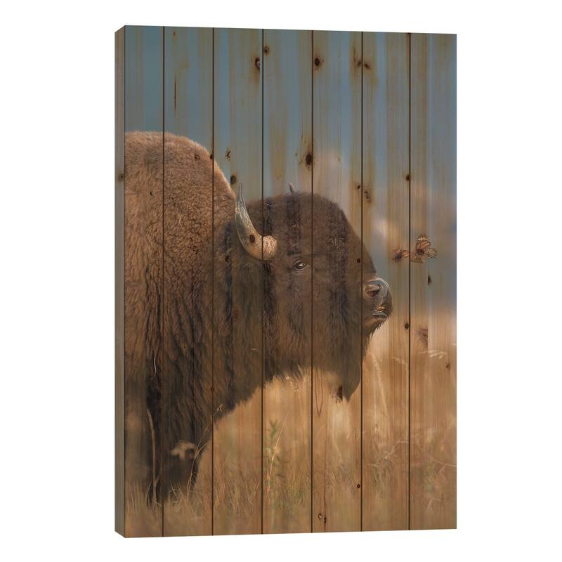 Making Friends Print On Wood by Patsy Weingart - Multi-Color - 40x26x1.5