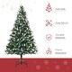 preview thumbnail 25 of 28, HOMCOM Flocked Christmas Tree with Mistletoe, Xmas Unlit Christmas Tree with Stand