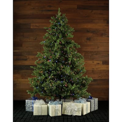 Fraser Hill Farm 9' Pine Christmas Tree, Multicolor LED