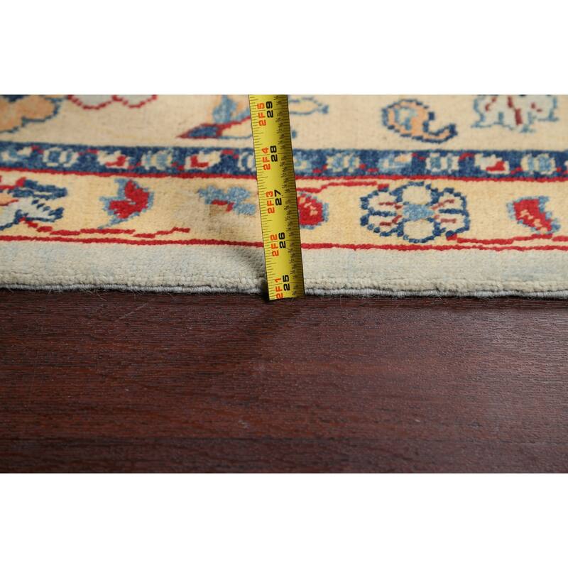 Vegetable Dye Floral Super Kazak Oriental Area Rug Wool Hand-knotted - 8'7" x 12'0"