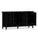 preview thumbnail 33 of 37, WYNDENHALL Halifax SOLID WOOD 66" Wide Transitional Wide 4Door Storage Cabinet - 18"d x 66" w x 34"h