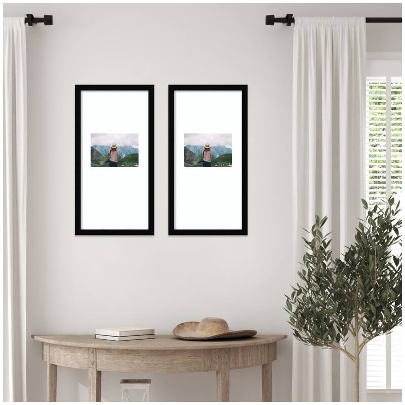 Kate and Laurel Svelte Noir Black Photo Frame Set