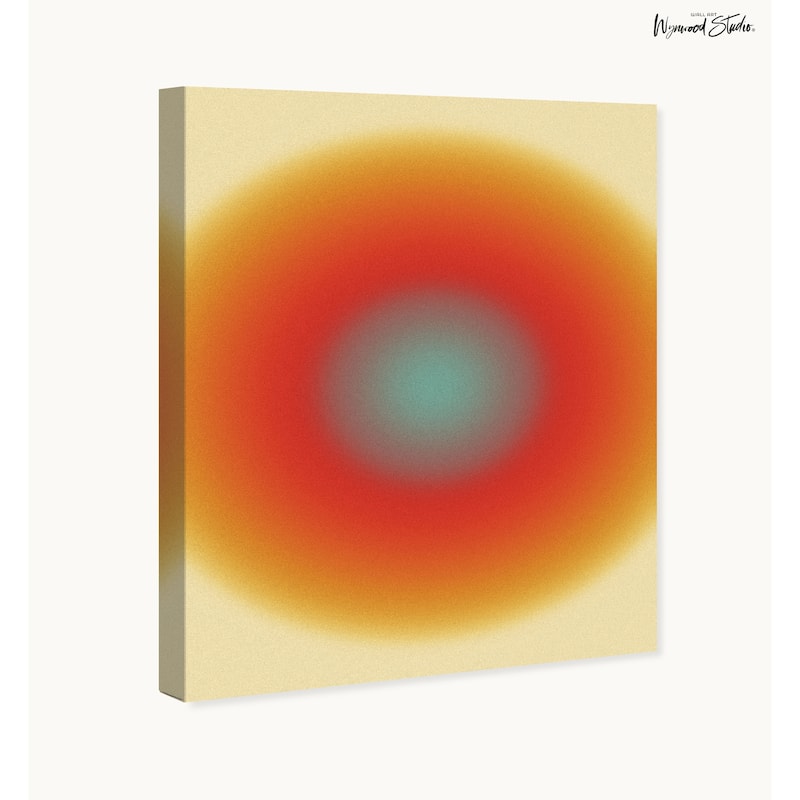 Wynwood Studio Canvas Abstract Ecliptic Sun Red Wall Art Canvas Print