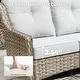 preview thumbnail 55 of 55, OVIOS 5-Piece Outdoor Wicker Swivel Chair Set With Solar-Powered Table