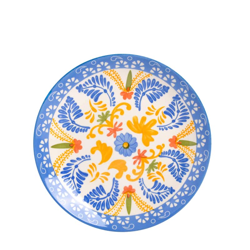 Laurie Gates Tierra Tile 12Pc Round Stoneware Dinnerware Set
