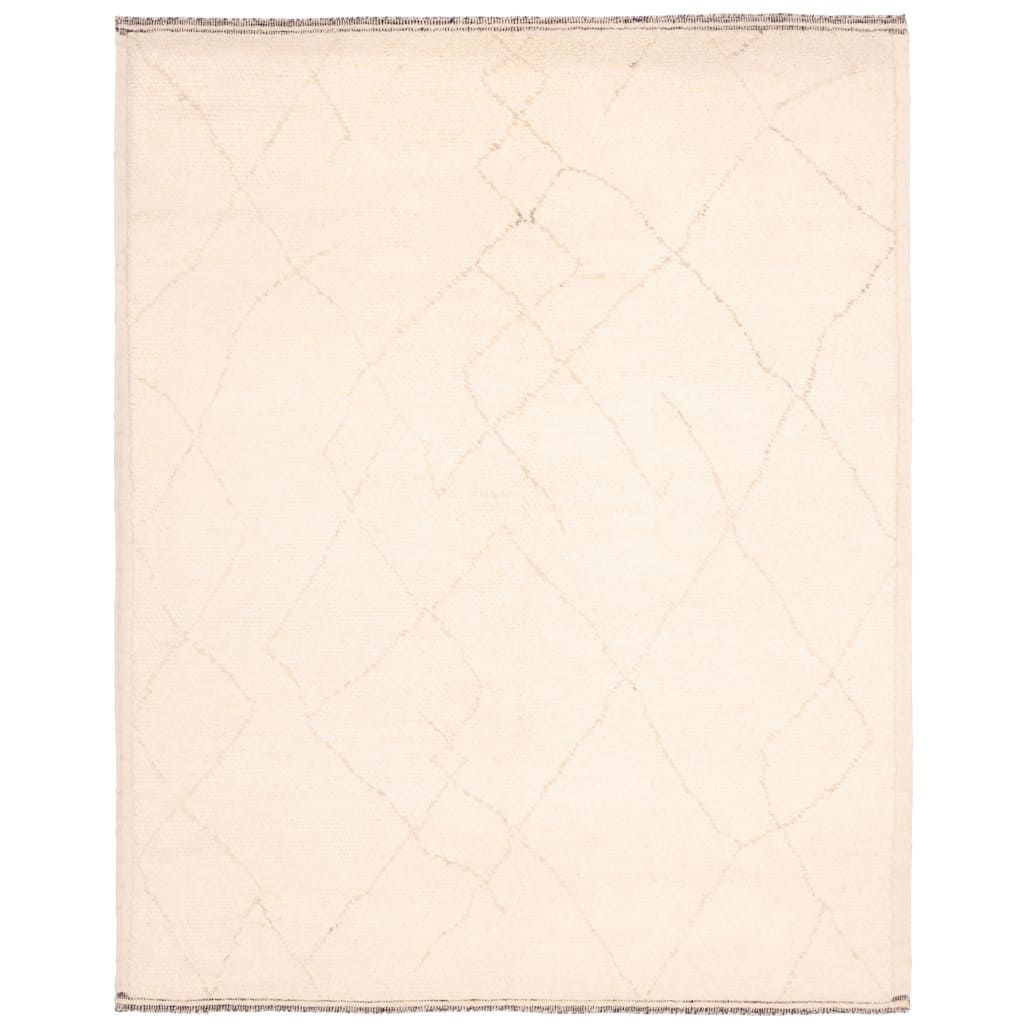 ECARPETGALLERY Hand-knotted Looma Cream Wool Rug - 8'1 x 10'3