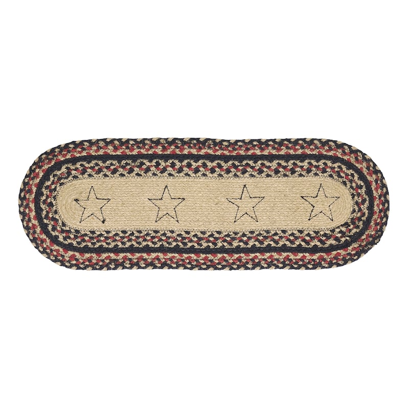 Colonial Star Jute Oval Runner 8x24
