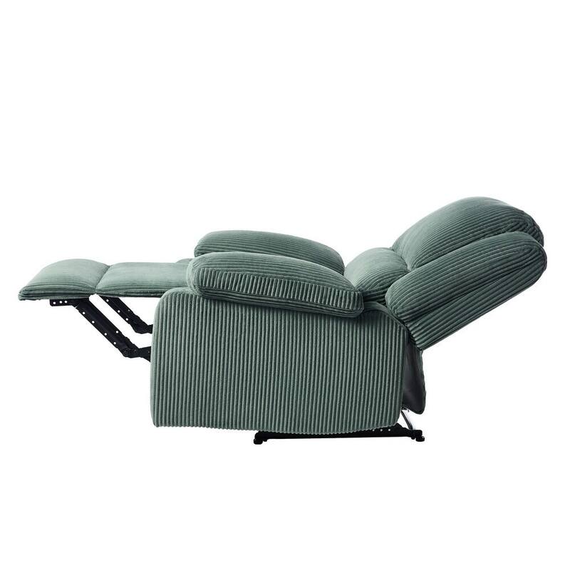 2 Piece Modern Corduroy Upholstery Push Back Manual Recliner Chair