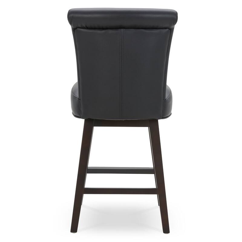 Spruce & Spring Noah Modern Upholstered Counter Height Swivel Barstool Single