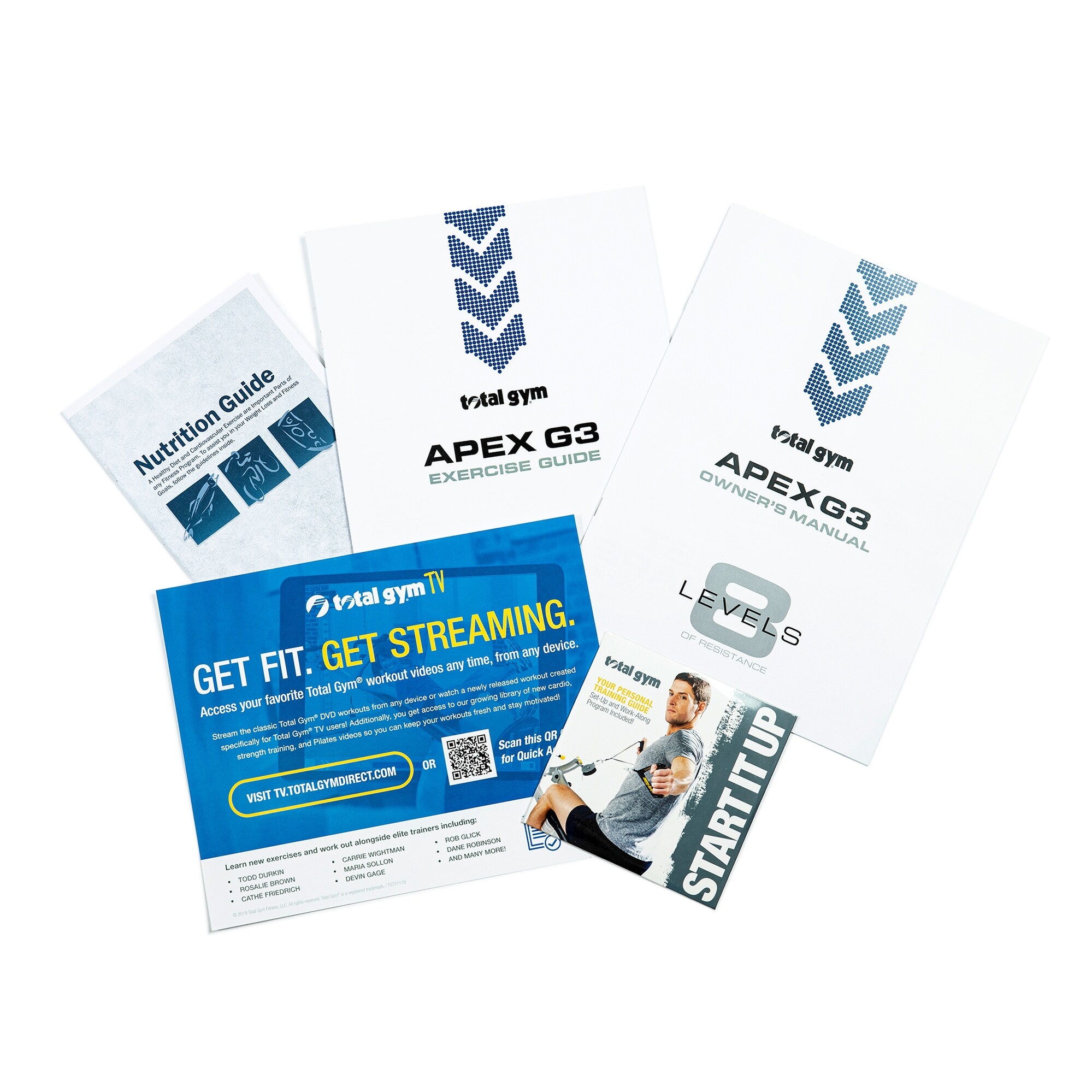 Total Gym APEX G3 Home Fitness Incline Weight Training w/8